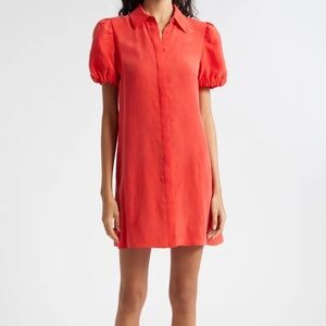 Alice + Olivia Jem Red Puff Sleeve Blouse